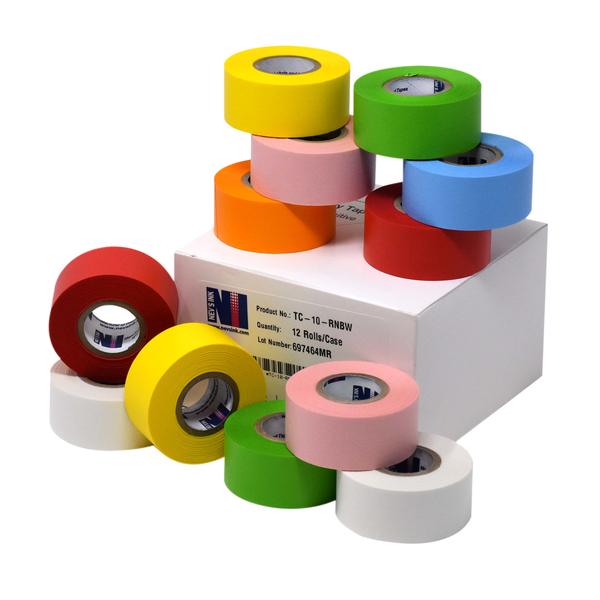 Nevs 1" wide x 500" Rainbow Labeling Tape TC-10-RNBW